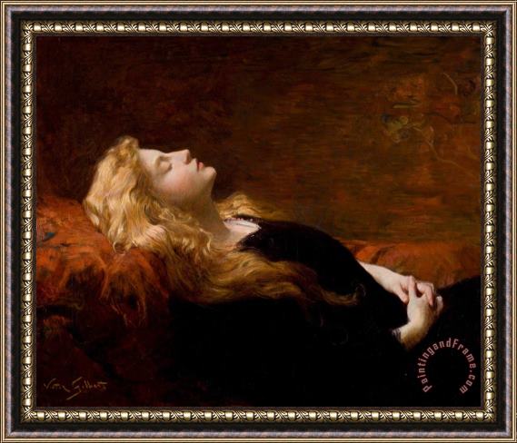 Victor Gabriel Gilbert Sleeping Beauty Framed Painting