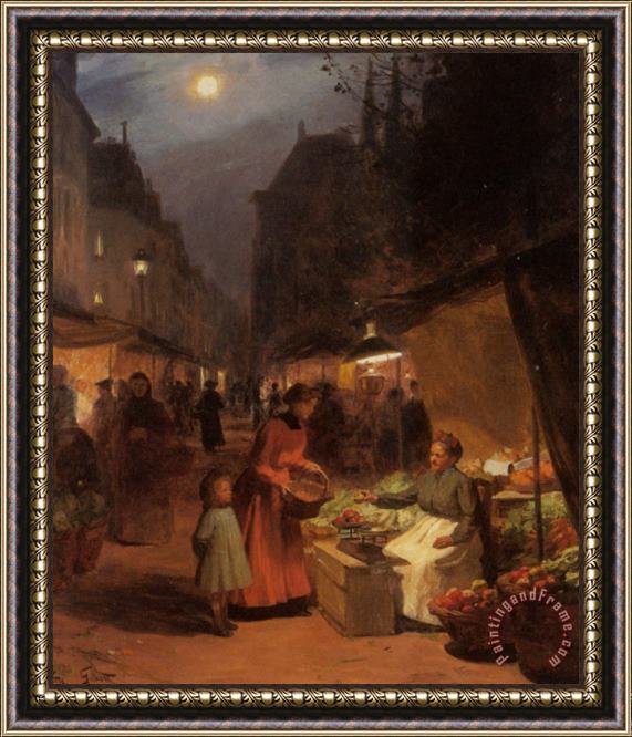Victor Gabriel Gilbert The Fruit Seller Framed Painting