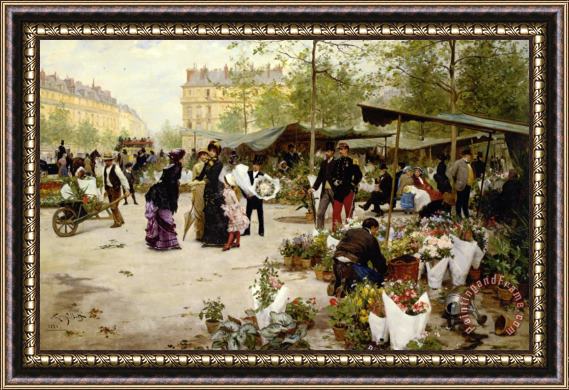 Victor Gabriel Gilbert The Lower Market Framed Painting