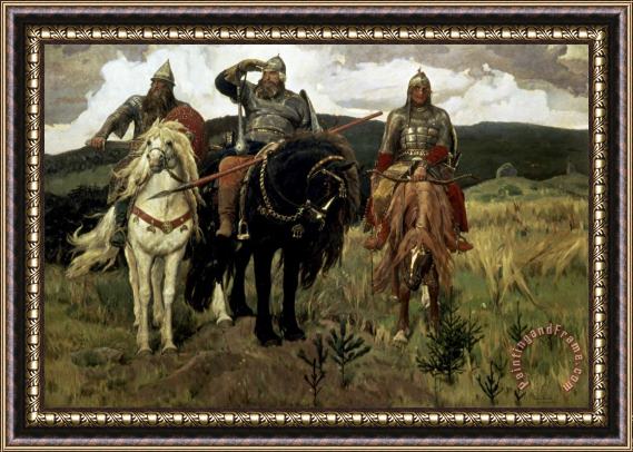 Victor Vasnetsov Warrior Knights Framed Print