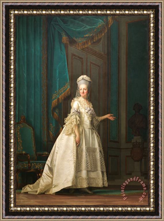 Vigilius Eriksen The Queen Dowager Juliane Marie Framed Painting