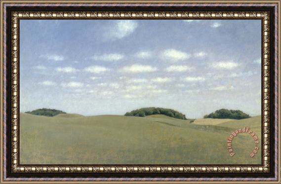Vilhelm Hammershoi Landscape From Lejre Framed Painting