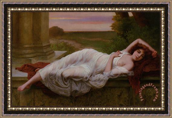 Vincent G. Stiepevich Reclining Beauty Framed Painting