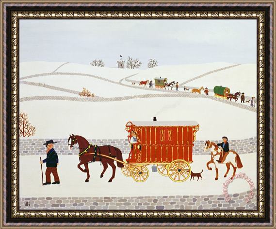 Vincent Haddelsey Gypsy Caravan Framed Painting