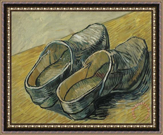 Vincent van Gogh A Pair Of Leather Clogs Framed Painting