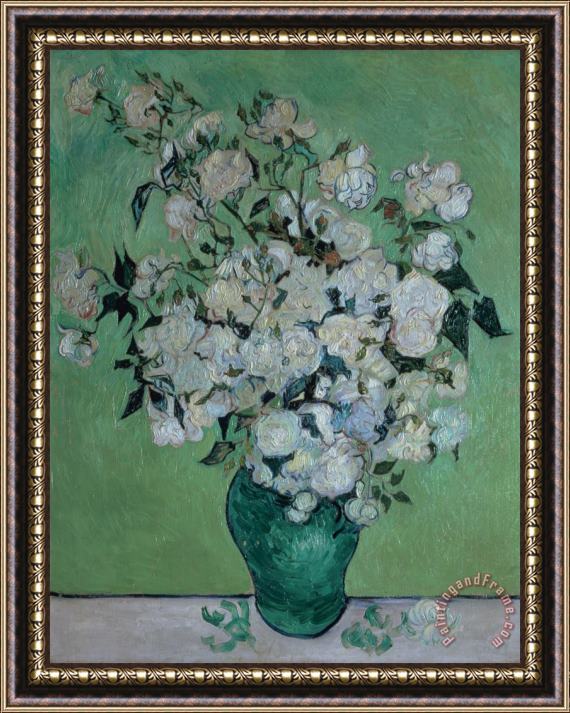 Vincent van Gogh A Vase of Roses Framed Print