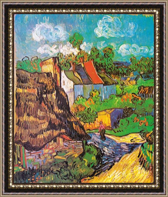 Vincent van Gogh Houses at Auvers Framed Painting