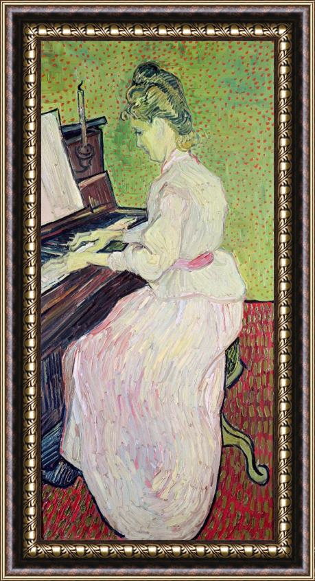 Vincent van Gogh Marguerite Gachet At The Piano Framed Painting