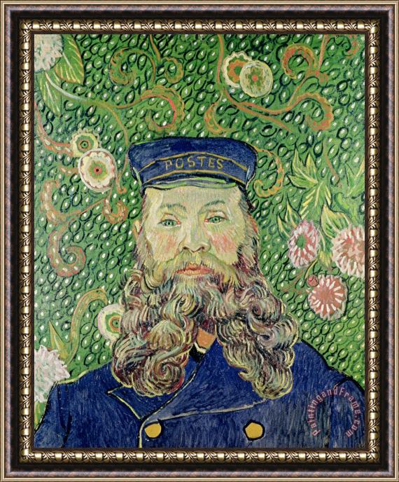 Vincent van Gogh Portrait Of The Postman Joseph Roulin Framed Painting