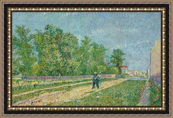Vincent van Gogh Road On The Edge Of Paris Framed Painting