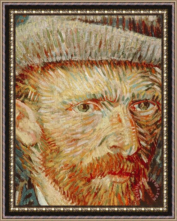 Vincent van Gogh Self-portrait With Hat Framed Painting