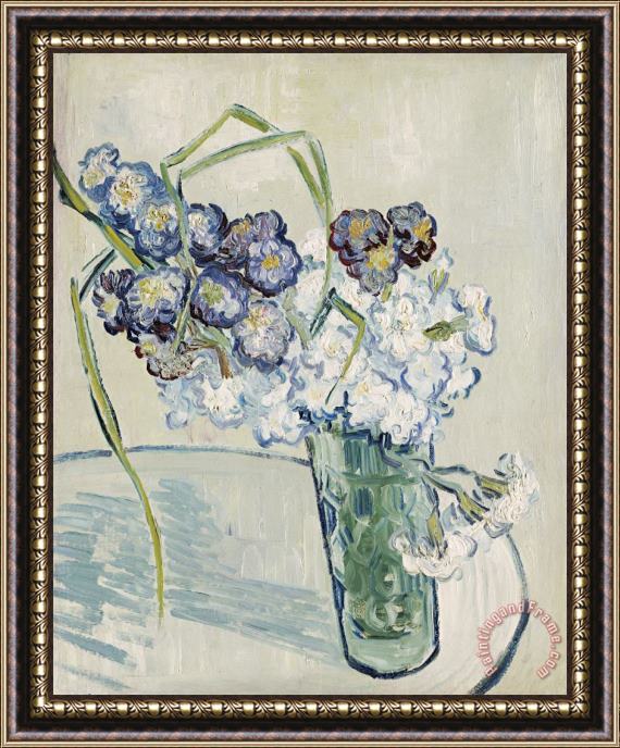Vincent van Gogh Still Life Vase Of Carnations Framed Painting