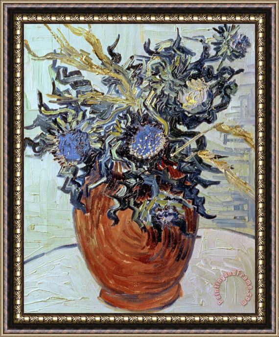 Vincent van Gogh Still Life with Thistles Framed Print