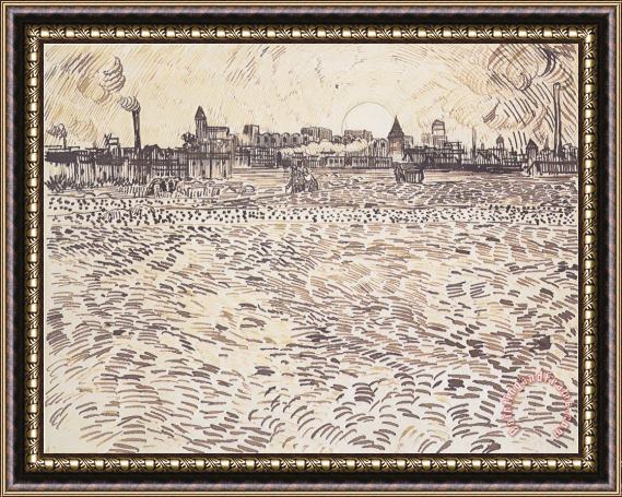 Vincent van Gogh Summer Evening Drawing Framed Print