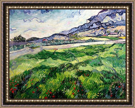 Vincent van Gogh The Green Wheatfield behind the Asylum Framed Painting
