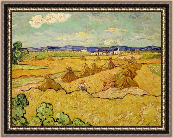 Vincent van Gogh The Haystacks Framed Painting