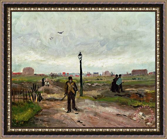 Vincent van Gogh The Outskirts Of Paris Framed Painting