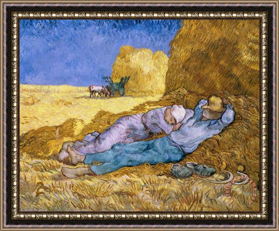 Vincent van Gogh The Siesta Framed Painting