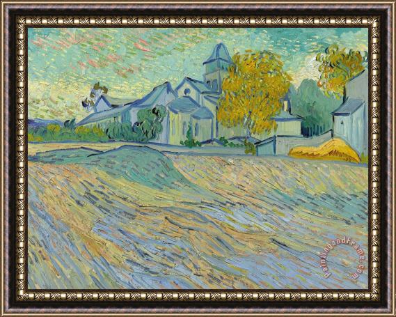 Vincent van Gogh View of the Asylum and Chapel at Saint Remy Framed Print