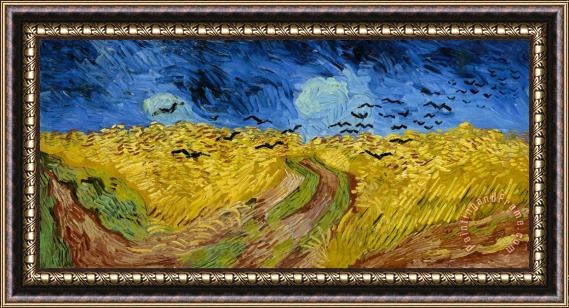 Vincent van Gogh Wheatfield with Crows Wiki Framed Print