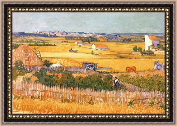 Vincent van Gogh Wheatfields Framed Painting