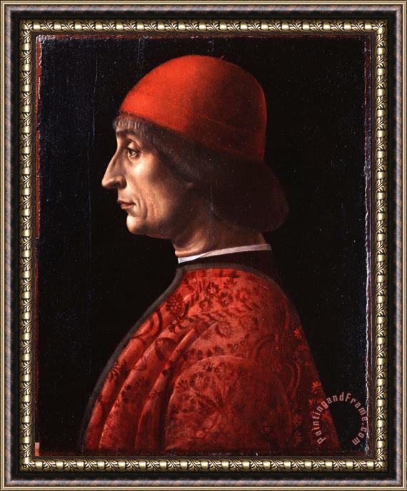 Vincenzo Foppa Portrait of Giovanni Francesco Brivio Framed Print