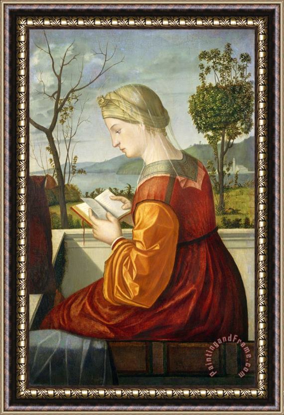 Vittore Carpaccio The Virgin Reading Framed Painting