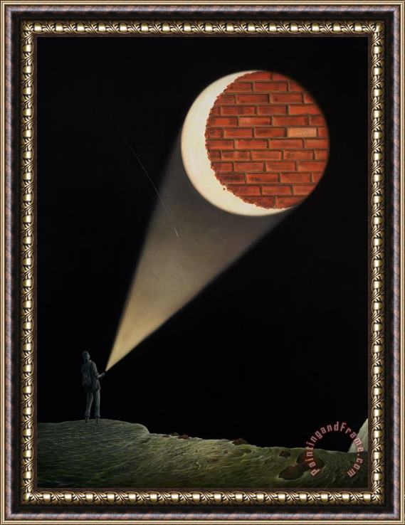 Vladimir Kush Back Side of The Moon Framed Painting