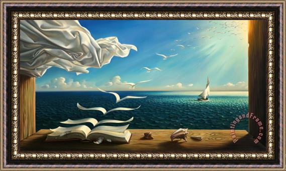 Vladimir Kush Diary of Discoveries Framed Painting