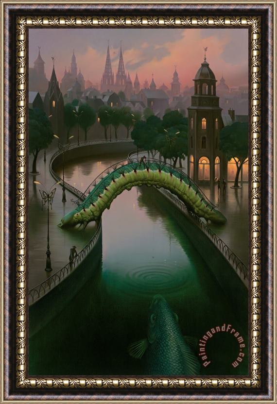 Vladimir Kush Fish in The City Framed Painting