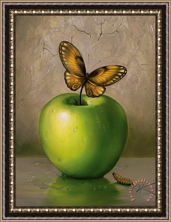 Vladimir Kush Green Apple Framed Print