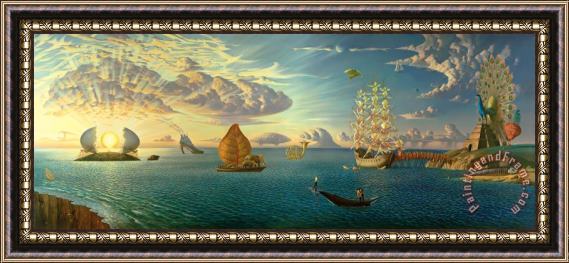 Vladimir Kush Mythology of The Oceans And Heavens Framed Print