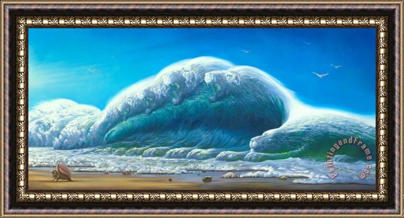 Vladimir Kush Ocean Roar Framed Print