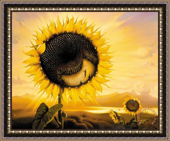 Vladimir Kush Planet Sunflower Framed Painting