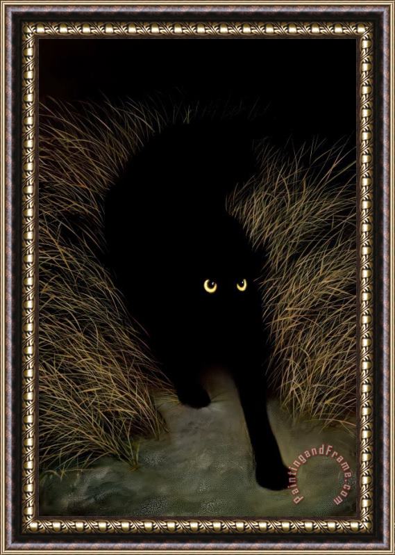 Vladimir Kush Sneaking Night Framed Painting