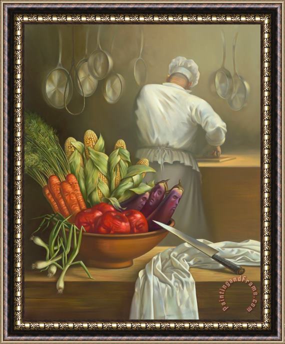 Vladimir Kush Vegetarian Drama Framed Painting