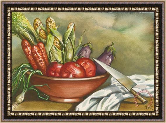 Vladimir Kush Vegetarian Drama Framed Painting