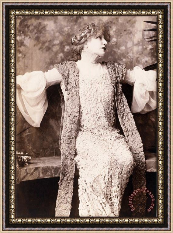 W. & D. Downey Sarah Bernhardt in Francesca De Rimini Framed Painting