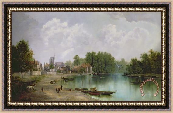 W Howard View of Twickenham Framed Painting