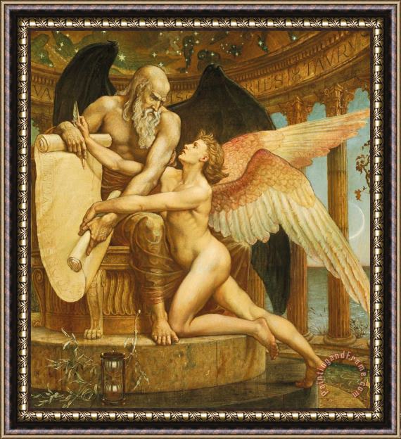 Walter Crane The Roll Of Fate Framed Painting