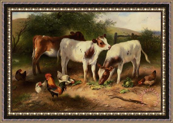 Walter Hunt Farmyard Framed Painting