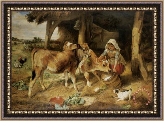Walter Hunt The Weanlings Framed Painting