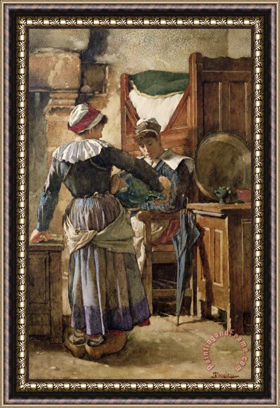 Walter Langley Her First Born Framed Painting