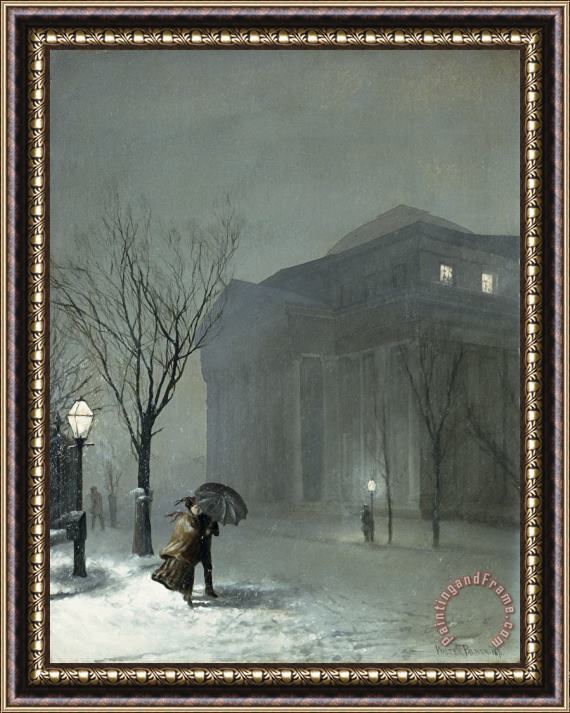 Walter Launt Palmer Albany In The Snow Framed Painting