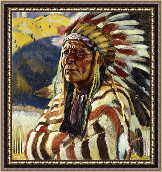 Walter Ufer Chief Thundercloud Framed Painting