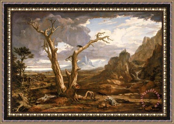 Washington Allston Elijah in The Desert Framed Painting