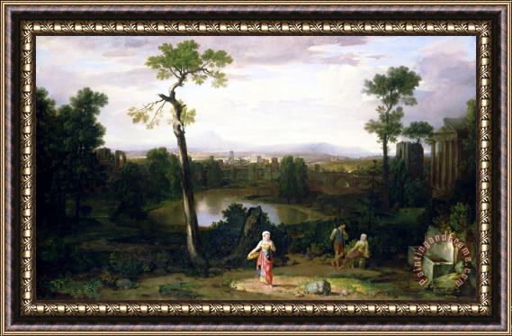 Washington Allston Italian Landscape Framed Painting