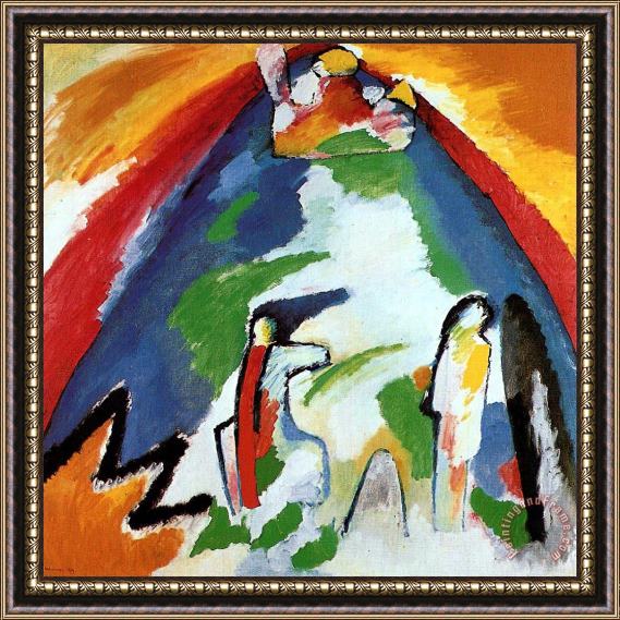 Wassily Kandinsky A Mountain 1909 Framed Painting