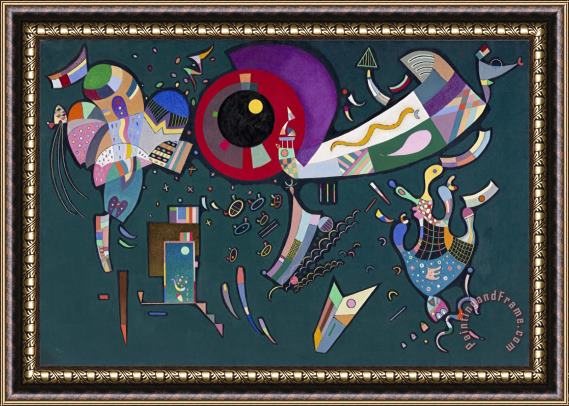 Wassily Kandinsky Around The Circle Framed Painting