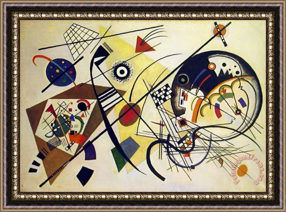 Wassily Kandinsky Durchgehender Strich Framed Painting